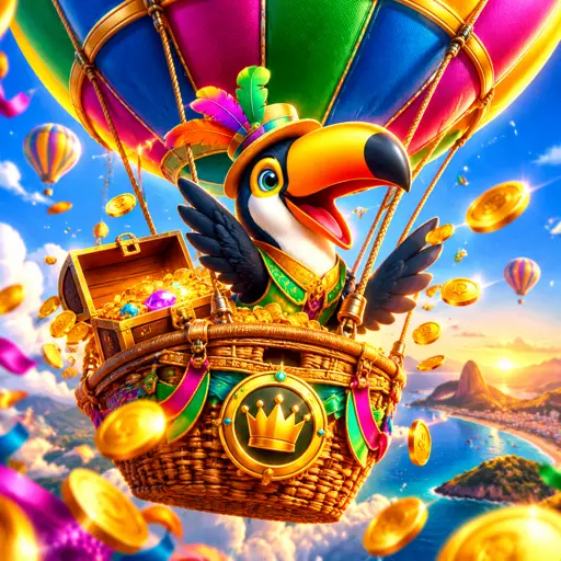 Balão vermelho do jogo Balloon sendo inflado com o multiplicador crescendo