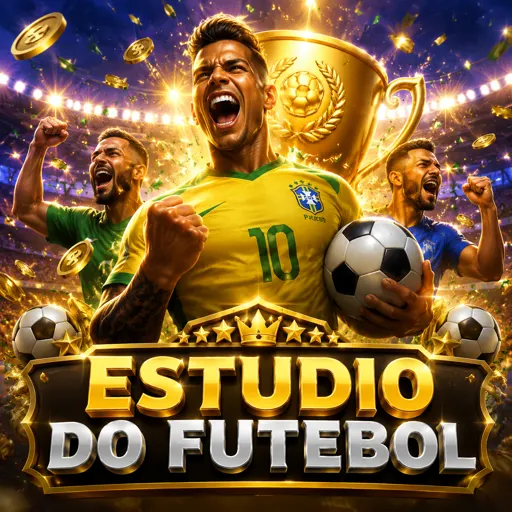 Mesa do Football Studio com tema de estádio de futebol e cartas viradas