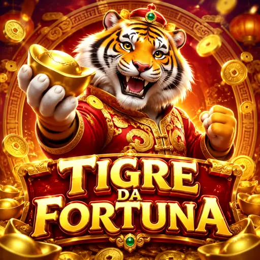 Fortune Tiger com tigre sobre fundo vermelho
