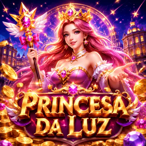 Starlight Princess com personagem de anime e corações brilhantes